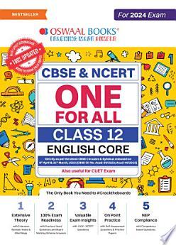 Oswaal CBSE & NCERT One for All Class 12 English Core (For 2024 Exam)