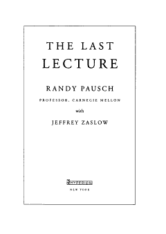 The Last Lecture